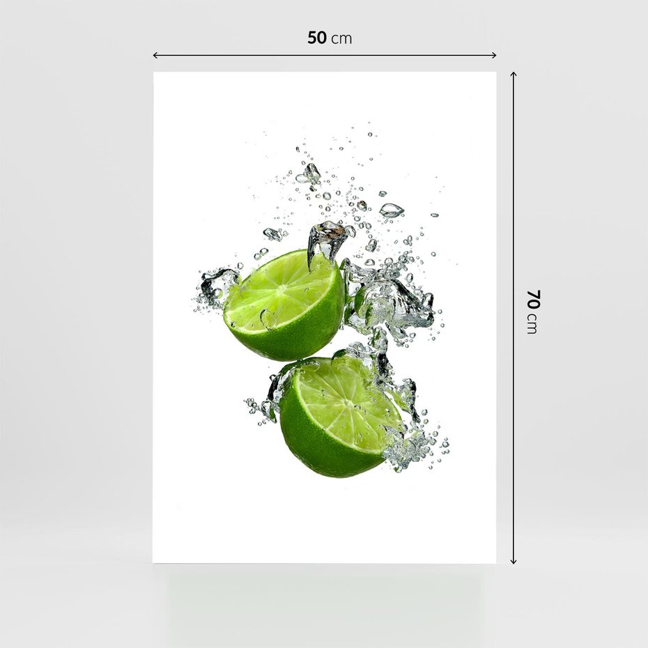 Plakat bez ramy 50x70 - Kwaskowata moc limonki i cytryny - limonka, cytryna