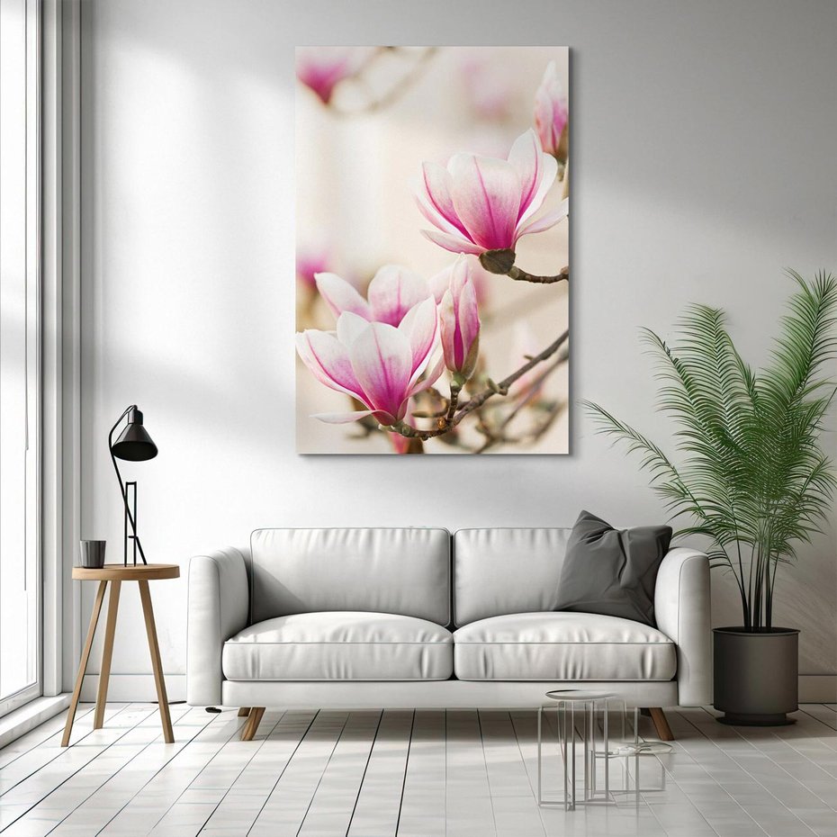 Obraz na płótnie 80x120 - Urok Magnolii - magnolie, kwiaty