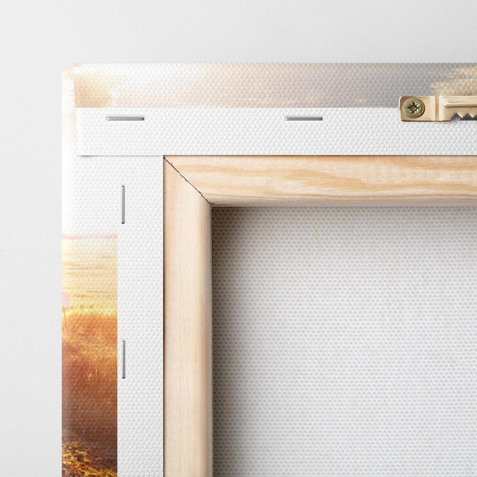 Obraz na płótnie 70x70 - Droga ku zachodowi słońca - droga, zachód