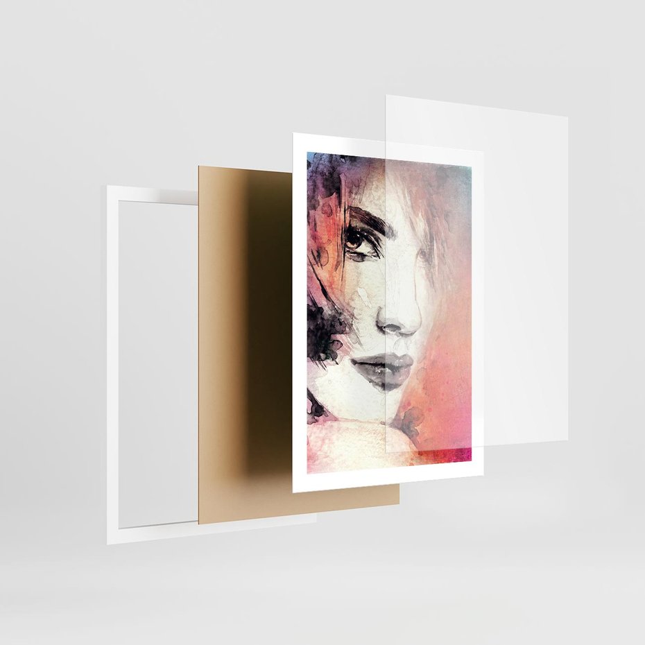 Plakat w ramie 50x70 - Kobieta w sztuce - portret, kobieta - rama biała