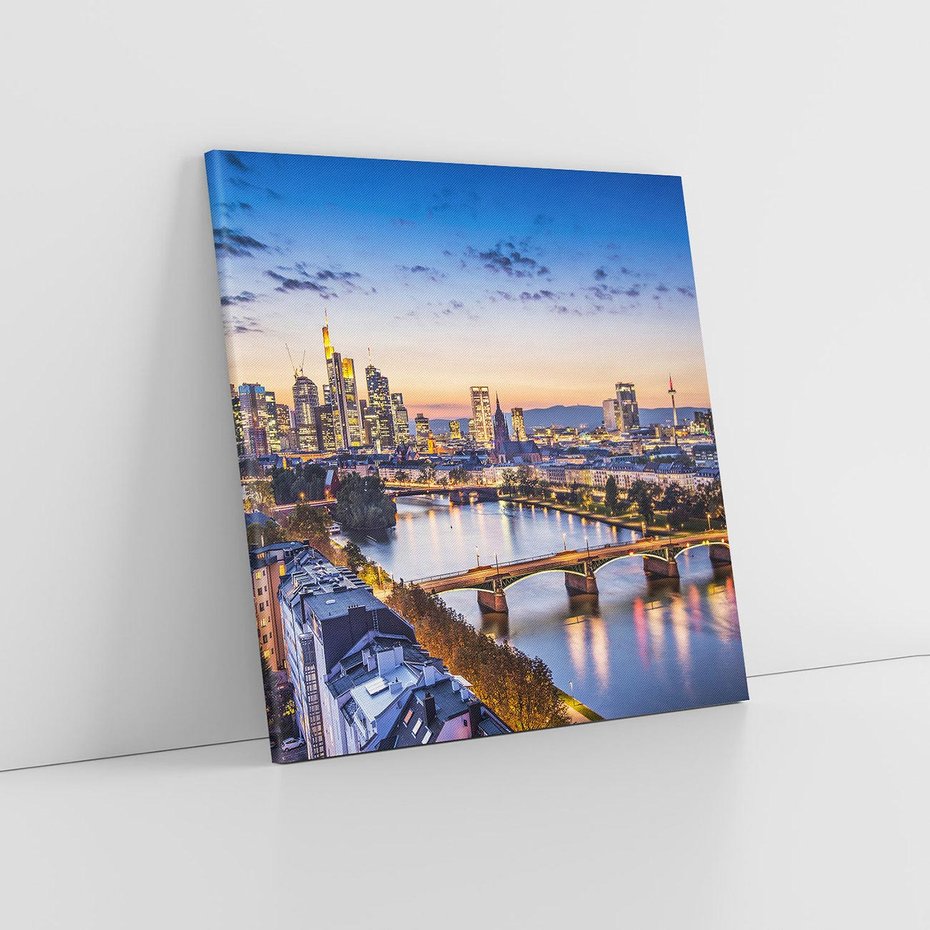 Obraz na płótnie 40x40 - Frankfurt - spotkanie tradycji i nowoczesności - Frankfurt, Niemcy