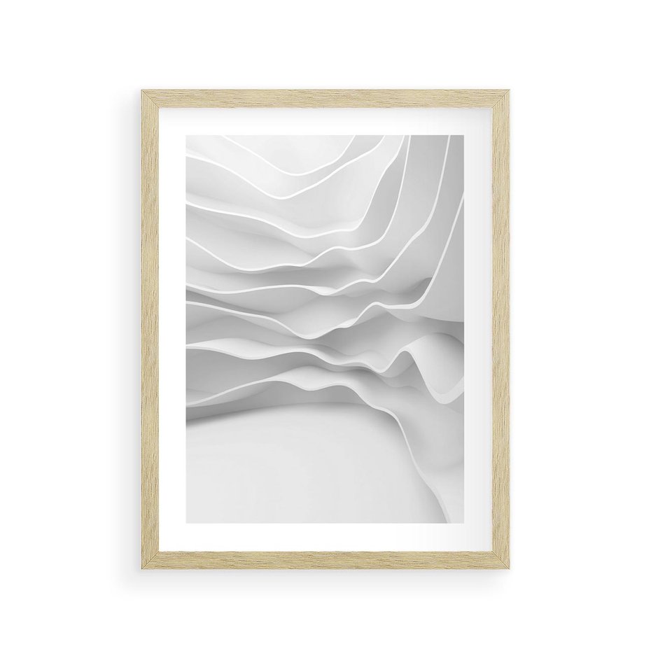 Plakat w ramie 30x40 - Żywa Natur - 3d, abstrakcja - rama drewno