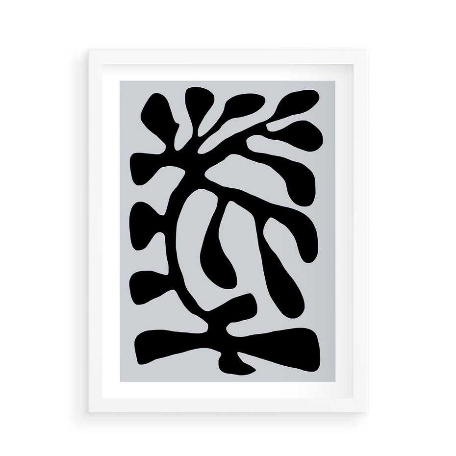 Plakat w ramie 50x70 - Przenikające Refleksje - matisse, sztuka nowoczesna - rama biała