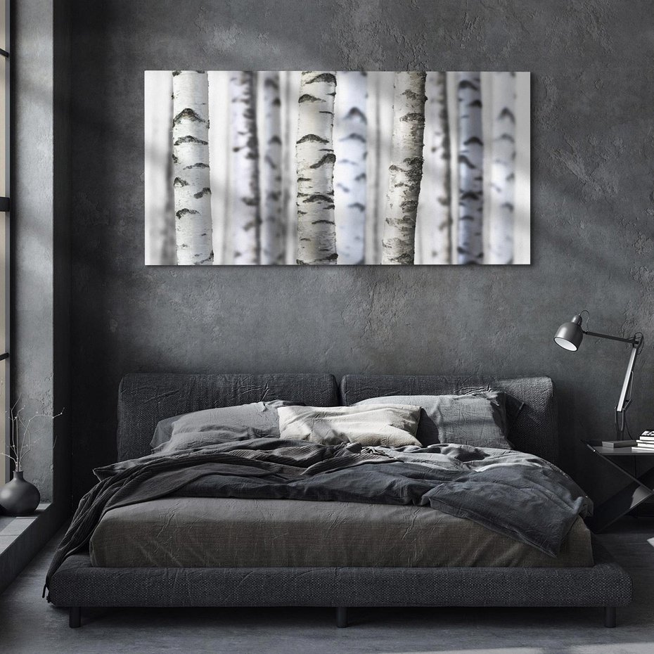 Obraz na płótnie 100x50 - Delikatność brzóz - brzozy, las