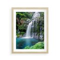 Plakat w ramie 40x50 - Tropikalny Wodospad - wodospad, tropikalny - rama drewno