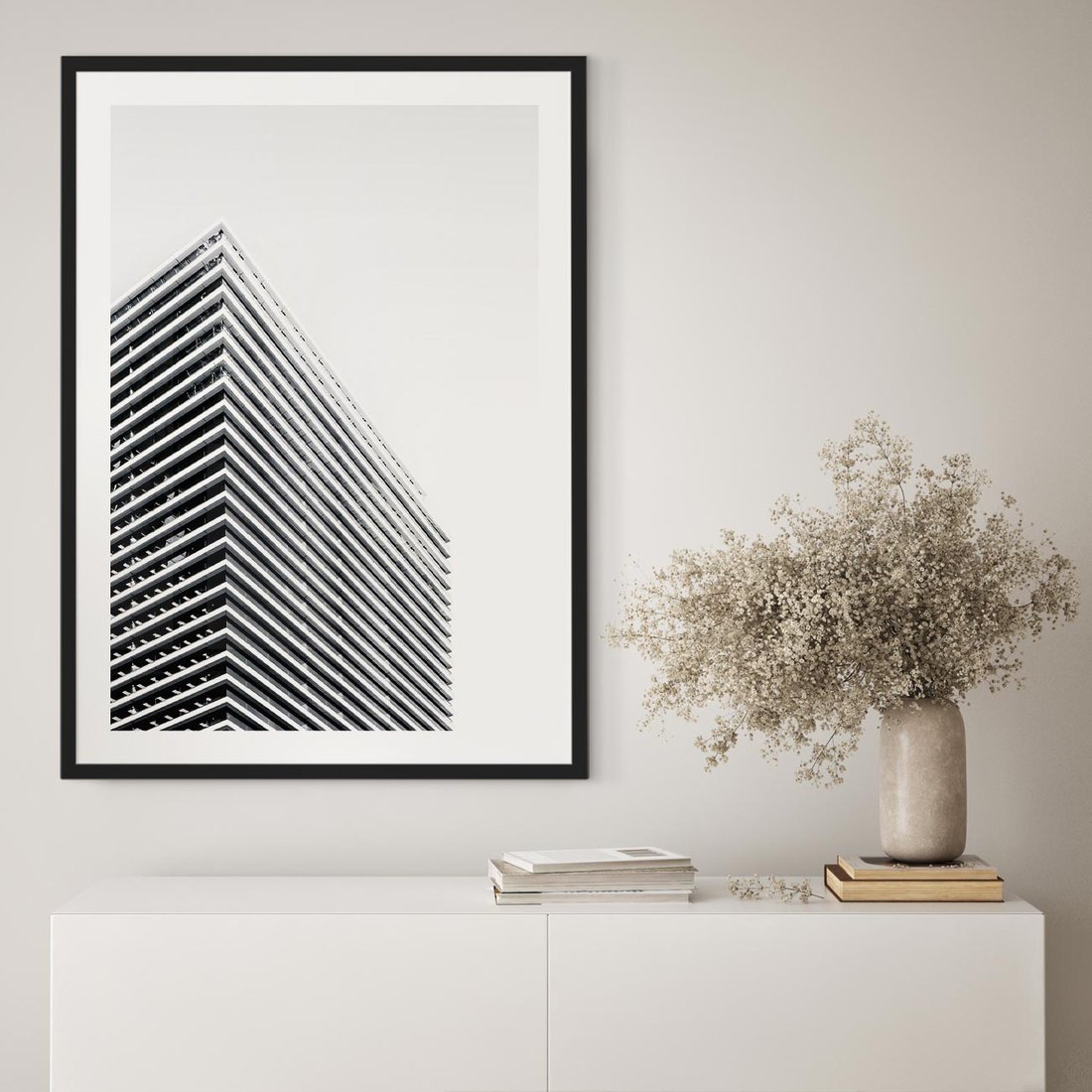 Plakat w ramie 30x40 - Wzorce Wysokości - architektura, wysoki wieżowiec - rama czarna