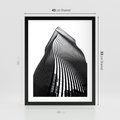 Plakat w ramie 40x50 - Falowany Wieżowiec na Fotografii - architektura, falowany wieżowiec - rama czarna