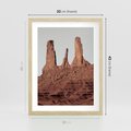 Plakat w ramie 30x40 - Surowość Pustyni - pustynia, kanion - rama drewno