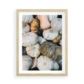 Plakat w ramie 50x70 - Minimalizm Jesieni - dynie, białe - rama drewno