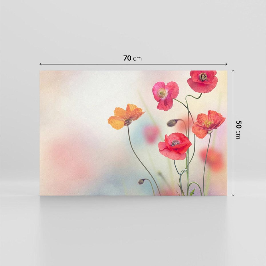 Obraz na płótnie 70x50 - Urok natury - kwiaty, akwarela