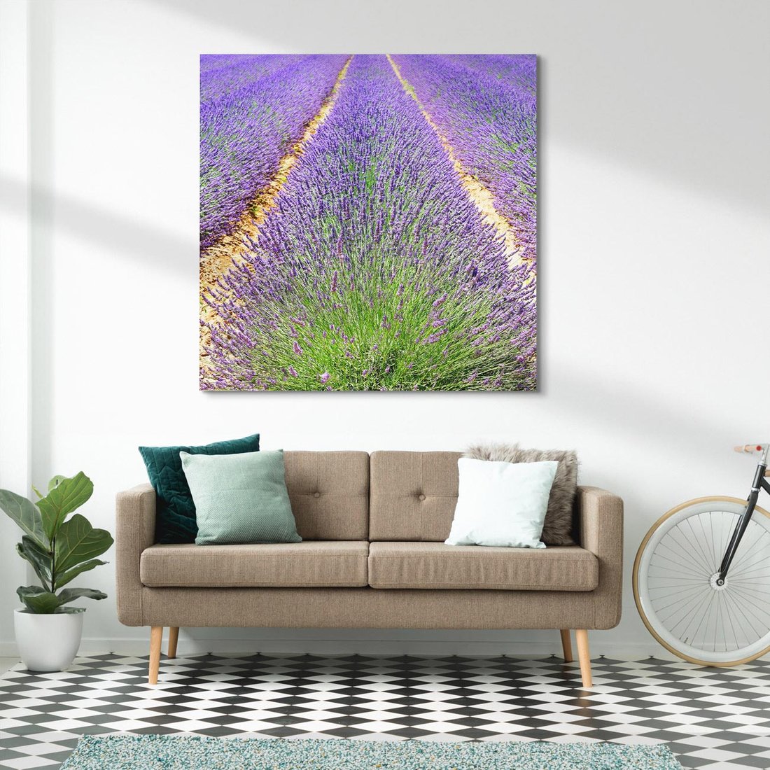 Obraz na płótnie 60x60 - Lawendowy kwiat - lawenda, kwiat