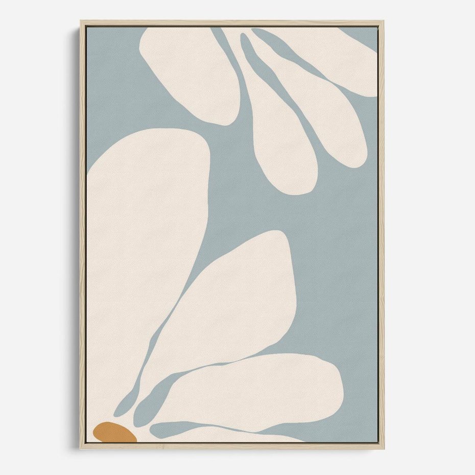 Obraz w ramie 80x120 - Pastelowe Marzenia Kwiatów - kwiaty, nowoczesne i minimalistyczne - rama drewno