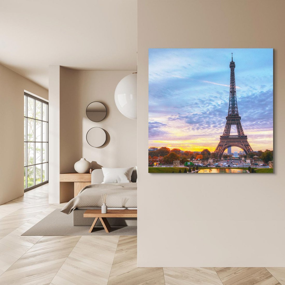 Obraz na płótnie 70x70 - Francja: romantyczny Paryż - Francja, Paryż