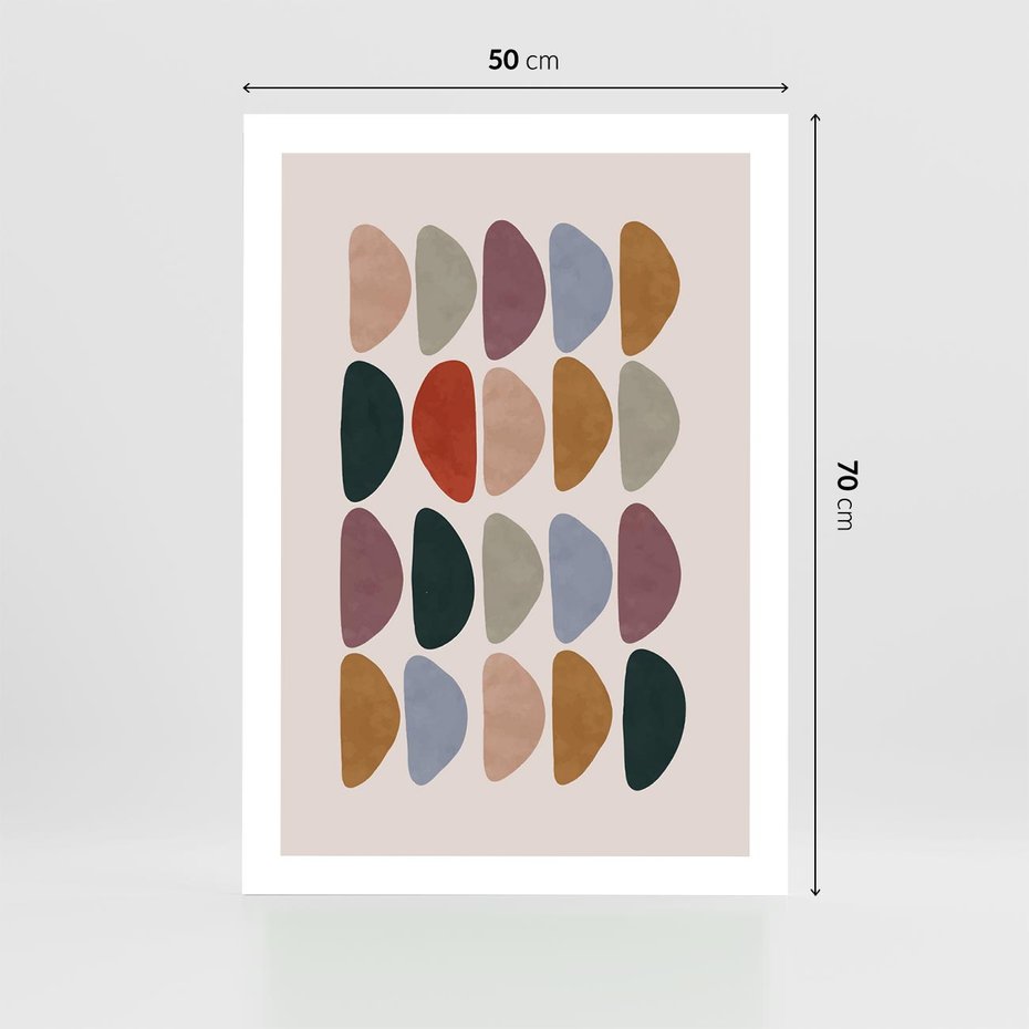 Plakat bez ramy 50x70 - Granice Boho - abstrakcyjny obraz, geometryczna kompozycja