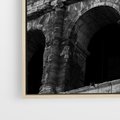 Obraz w ramie 50x70 - Koloseum w Czarnej Bieli - antyczna architektura, koloseum - rama drewno