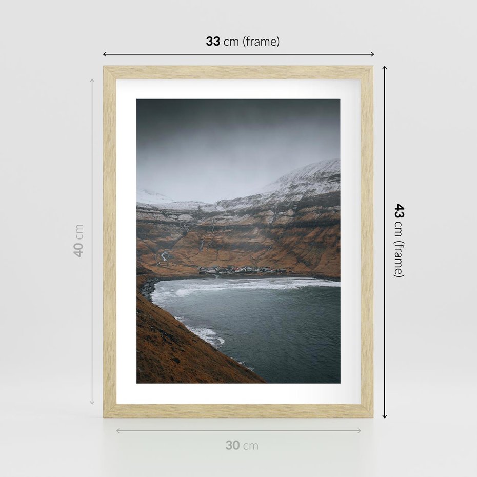 Plakat w ramie 30x40 - Spektakularna Przyroda - fiordy, Norwegia - rama drewno