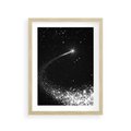 Plakat w ramie 30x40 - Kometa wśród gwiazd - kometa, gwiazdy - rama drewno