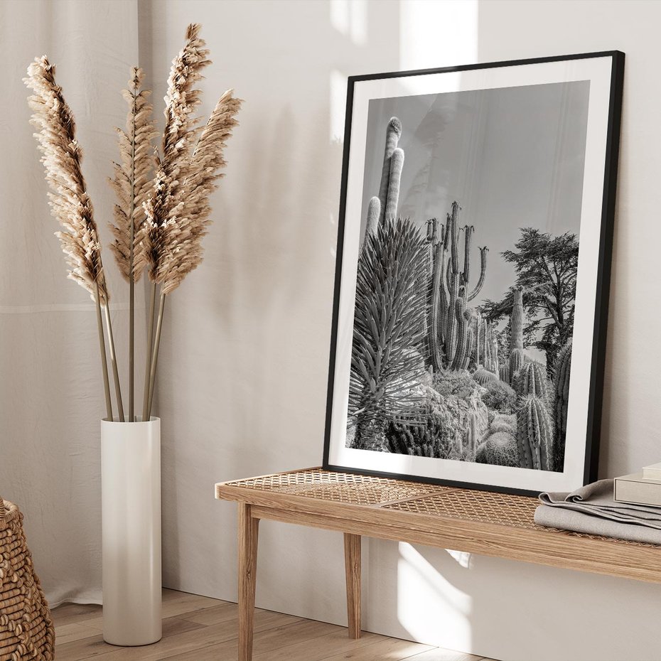 Plakat bez ramy 30x40 - Pustynny Klimat - czarno białe zdjecie, pustynia