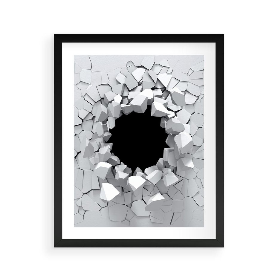Plakat w ramie 40x50 - Nowoczesna Abstrakcja - grafika, nowoczesna - rama czarna
