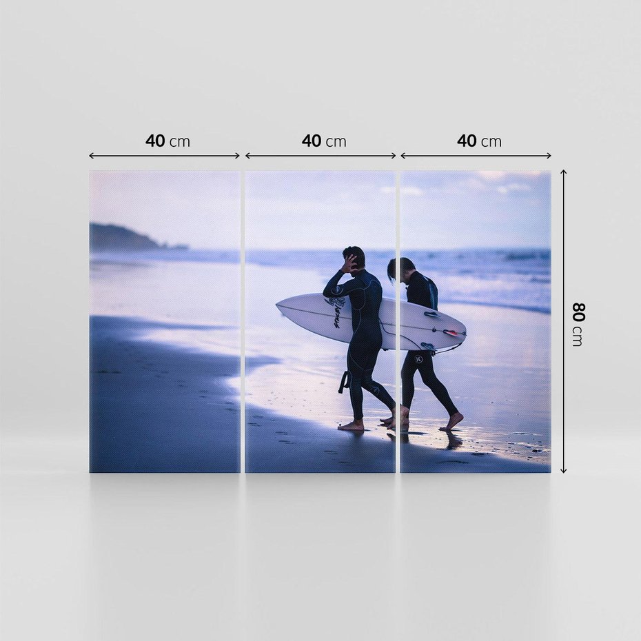 Obraz na płótnie 120x80 - Morze Emocji na Desce Surfera - surfer, surfing