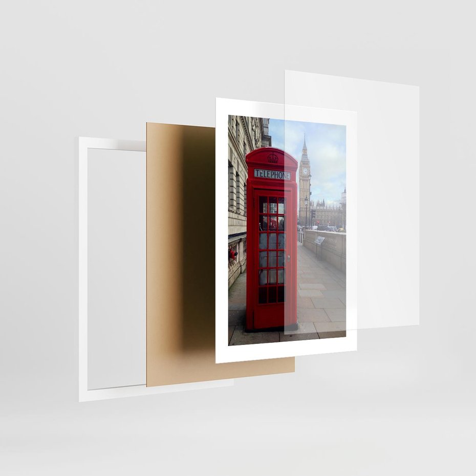 Plakat w ramie 30x40 - Londyńska budka telefoniczna - budka, telefoniczna - rama biała