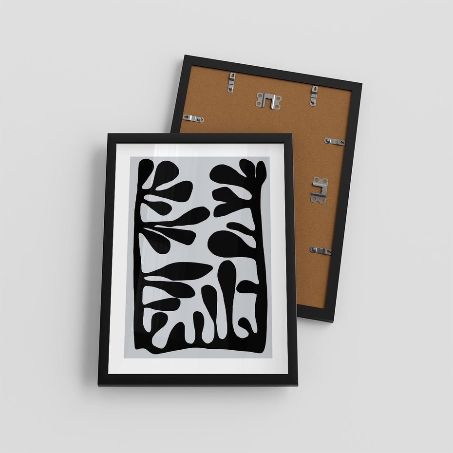 Plakat w ramie 30x40 - Taniec Kształtów - matisse, sztuka nowoczesna - rama czarna