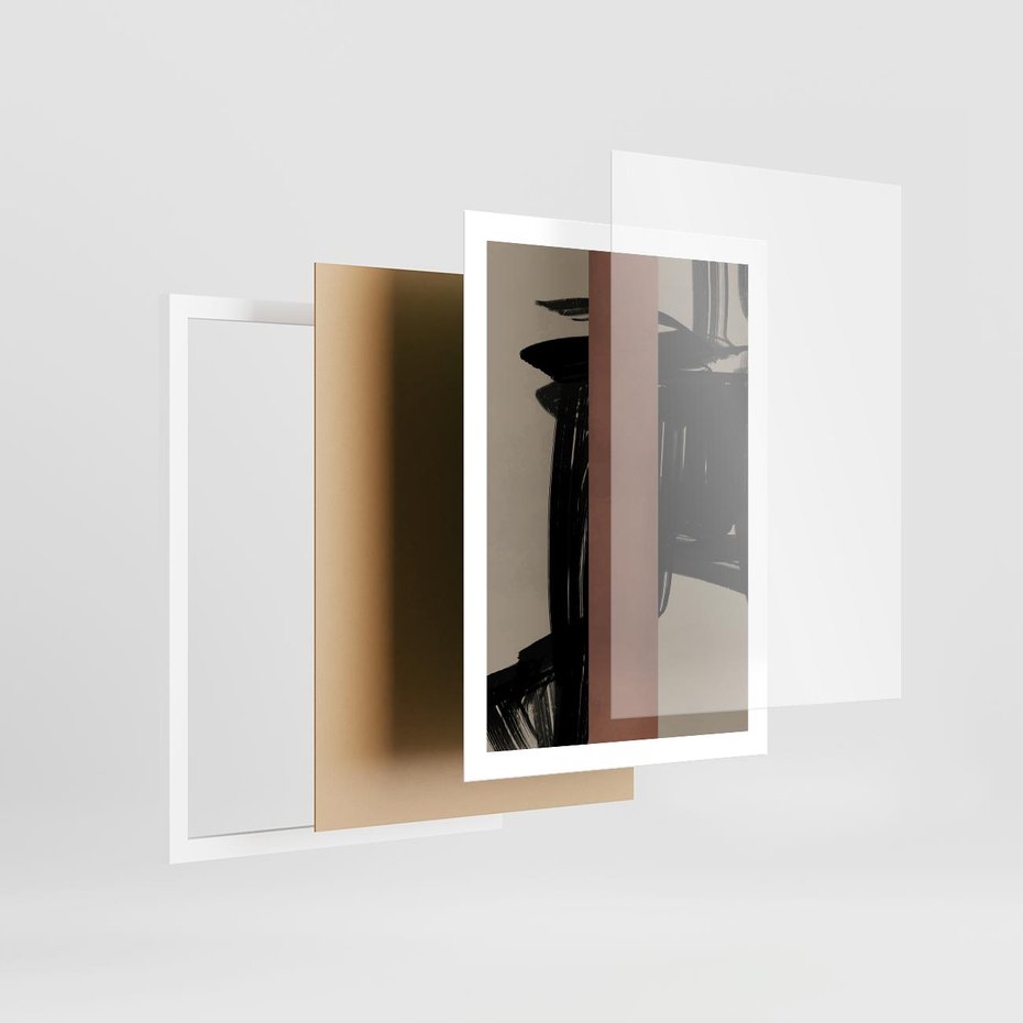 Plakat w ramie 50x70 - Niezwykłe Przeobrażenia - abstrakcja, czarne splatane linie - rama biała