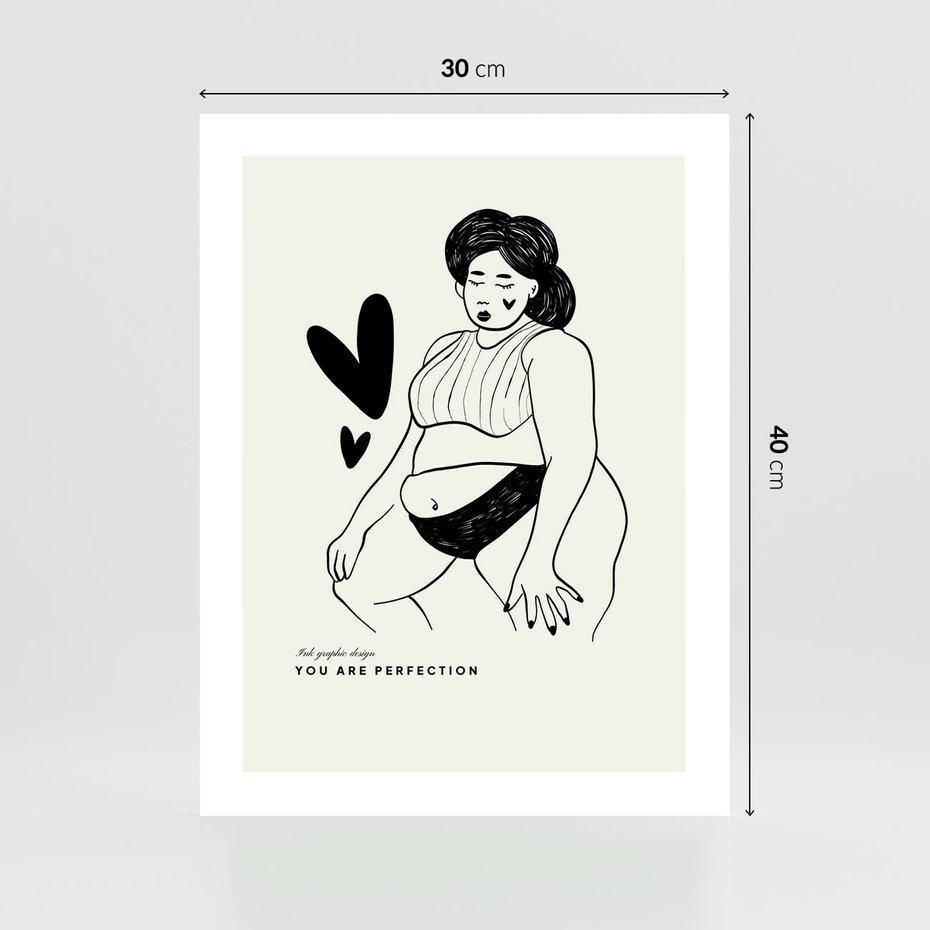 Plakat bez ramy 30x40 - Wyrażenie Piękna - rysunek, sztuka nowoczesna