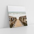 Obraz na płótnie 40x40 - Morze i drewniany pomost - morze, pomost