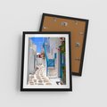 Plakat w ramie 40x50 - Santorini: urok Grecji - Santorini, Grecja - rama czarna