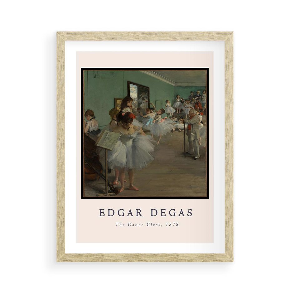 Plakat w ramie 50x70 - Elegancja Baletu - Edgar Degas, reprodukcja obrazu - rama drewno