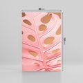 Obraz na płótnie 80x120 - Różowa monstera w pełnym rozkwicie - różowa, monstera