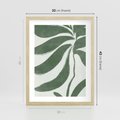 Plakat w ramie 30x40 - Zieleń Wewnętrznego Spokoju - zielony plakat, roślinne inspiracje - rama drewno