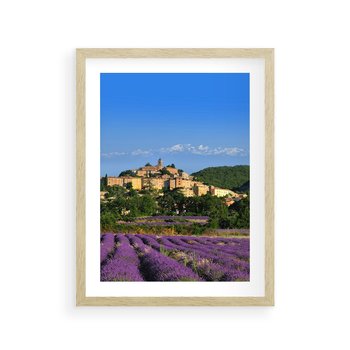 Plakat w ramie 40x50 - Prowansalska Aura - lawenda, Prowansja - rama drewno