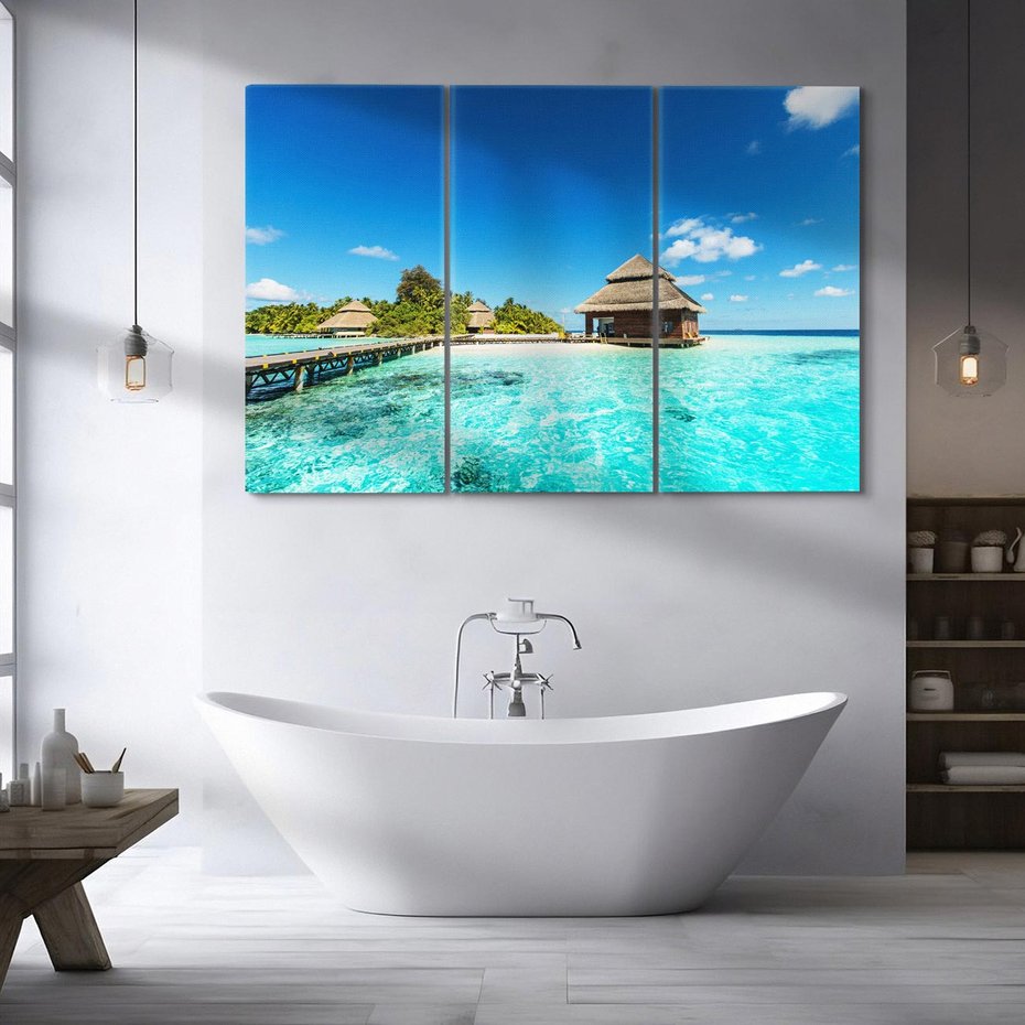 Obraz na płótnie 120x80 - Rajski Klimat - tropikalna, wyspa