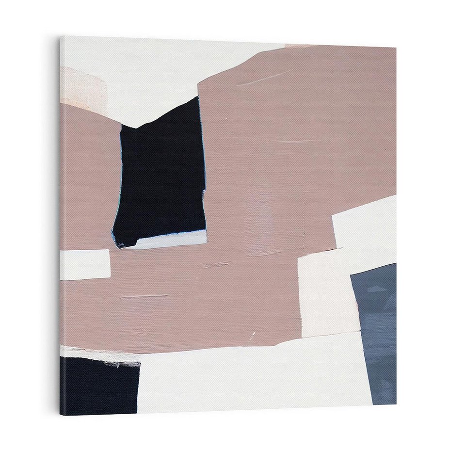 Obraz na płótnie 80x80 - Wyrażona cisza abstrakcji - abstrakcyjne, nieregularne kształty