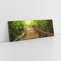 Obraz na płótnie 150x50 - Magiczne schody w lesie - schody, las