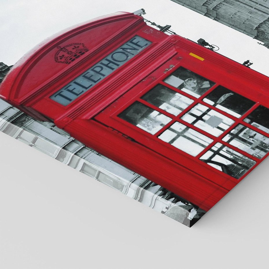 Obraz na płótnie 70x50 - Uliczka z charakterystyczną budką w Londynie - Londyn, budka