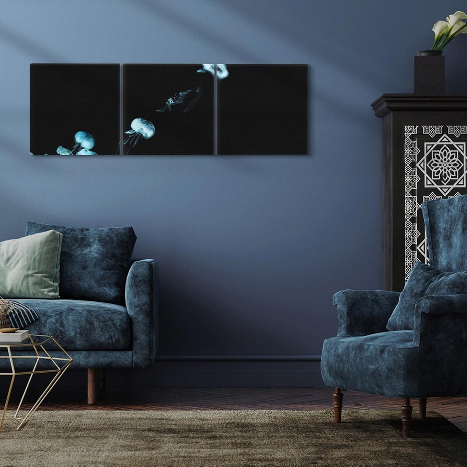 Obraz na płótnie 90x30 - Dym w abstrakcji - dym, abstrakcja