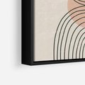Obraz w ramie 50x50 - Nowy Rytuał - abstrakcyjna sztuka, boho kształty - rama czarna