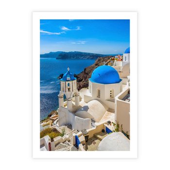 Plakat bez ramy 50x70 - Urokliwy widok na Santorini - Santorini, widok