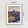 Plakat w ramie 30x40 - Manhattan - Wieżowce Nowego Jorku - Manhattan, Nowy Jork - rama drewno