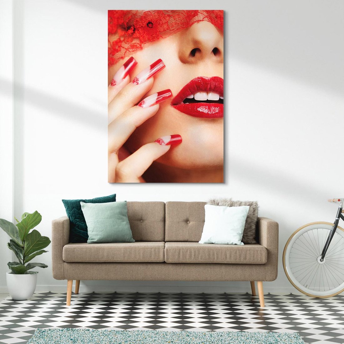 Obraz na płótnie 50x70 - Piękno manicure: kolory i elegancja - paznokcie, manicure
