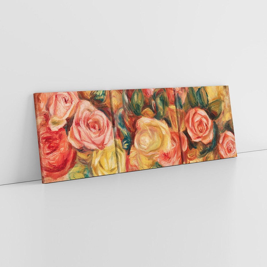 Obraz na płótnie 120x40 - "Róże" (1912), Pierre-Auguste Renoir - Reprodukcja - reprodukcja, obraz na płótnie