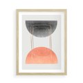 Plakat w ramie 50x70 - Sztuka Abstrakcji - minimalistyczny boho obraz, abstrakcyjny - rama drewno