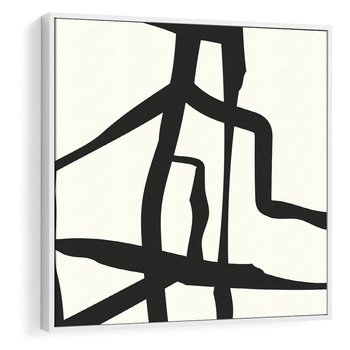 Obraz w ramie 80x80 - Impresje Wymiaru - linie, abstrakcja - rama biała