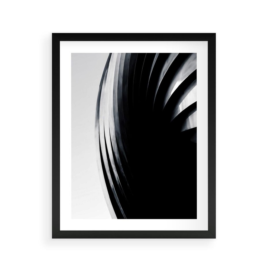 Plakat w ramie 40x50 - Awangarda w Kontraście - architektura, nowoczesne formy - rama czarna