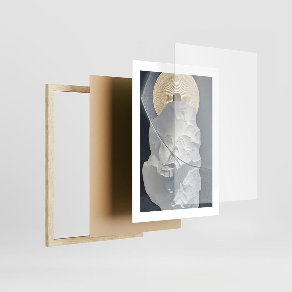 Plakat w ramie 30x40 - Wyraz Twojej Wyjątkowości - sztuka, nowoczesna - rama drewno