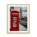 Plakat w ramie 50x70 - Budka w Londynie - Londyn, budka - rama drewno