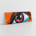 Obraz na płótnie 90x30 - Artystyczne spojrzenie: oko w graffiti - oko, graffiti